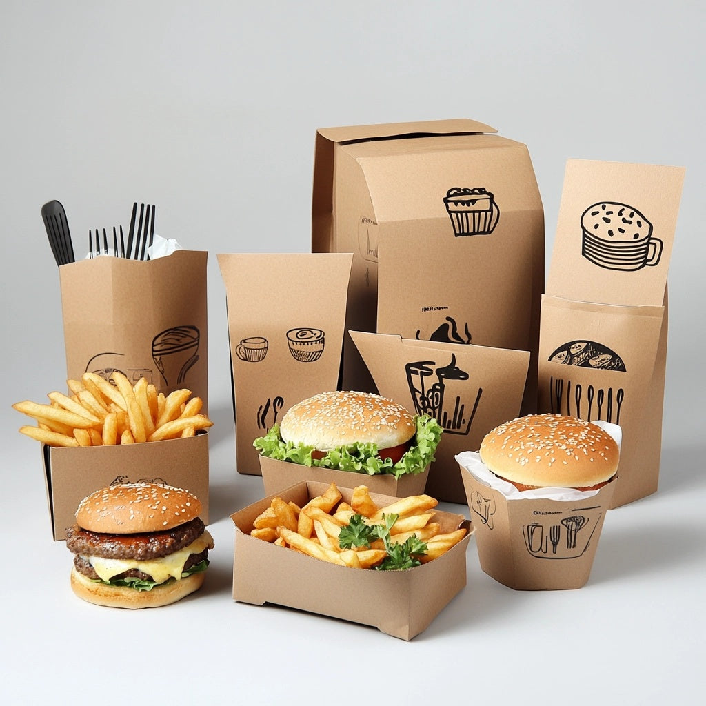 Custom branded takeaway packaging for Birmingham restaurant